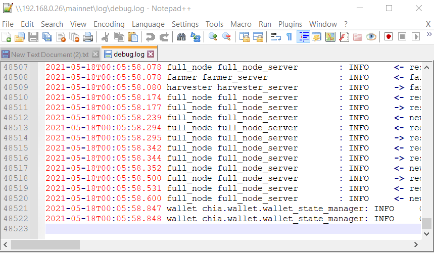 View Your Chia Node Logs in Realtime